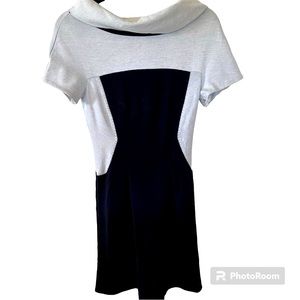 - Womens Sportmax Made in Italy Short Sleeve Black and White Jersey Dress …